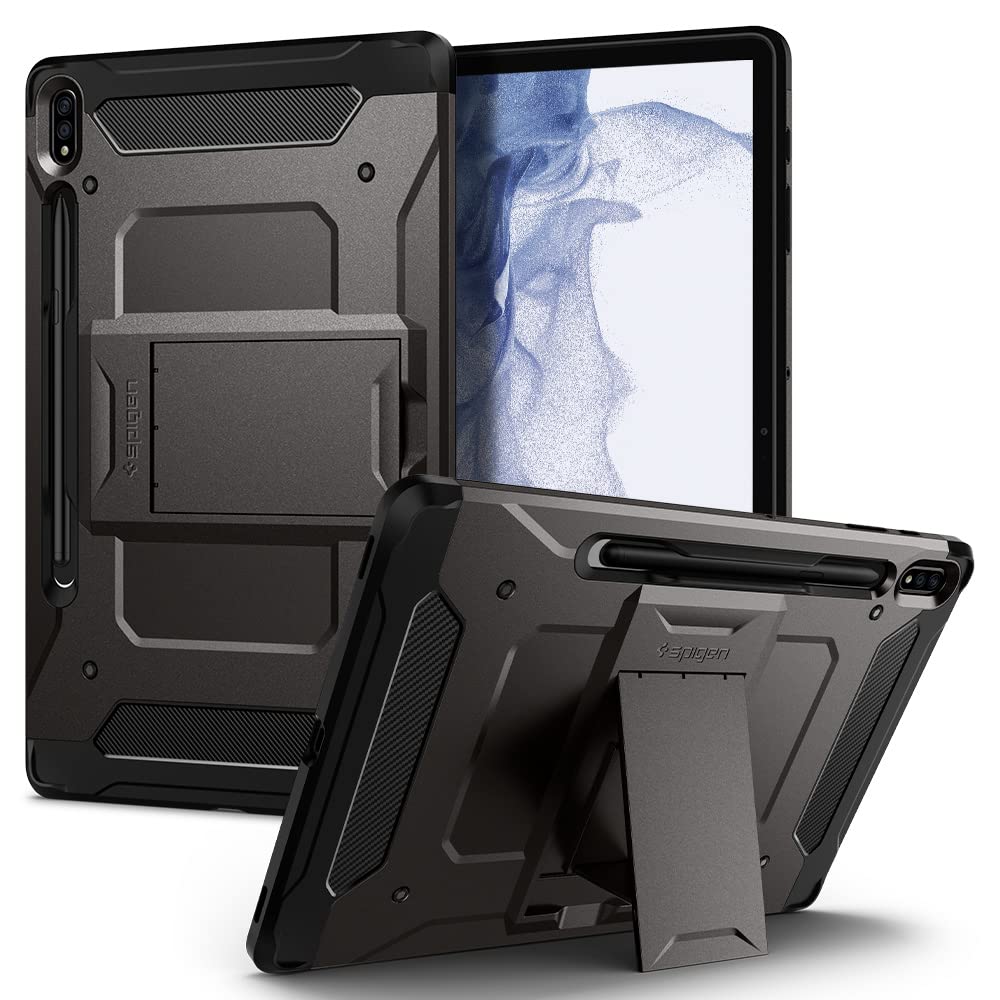 Spigen Rugged Armor Pro for Samsung Galaxy Tab S11 Ultra 14.6inch Full Cover Folio Case with Built in S Pen Holder, Trifold Stand - Black