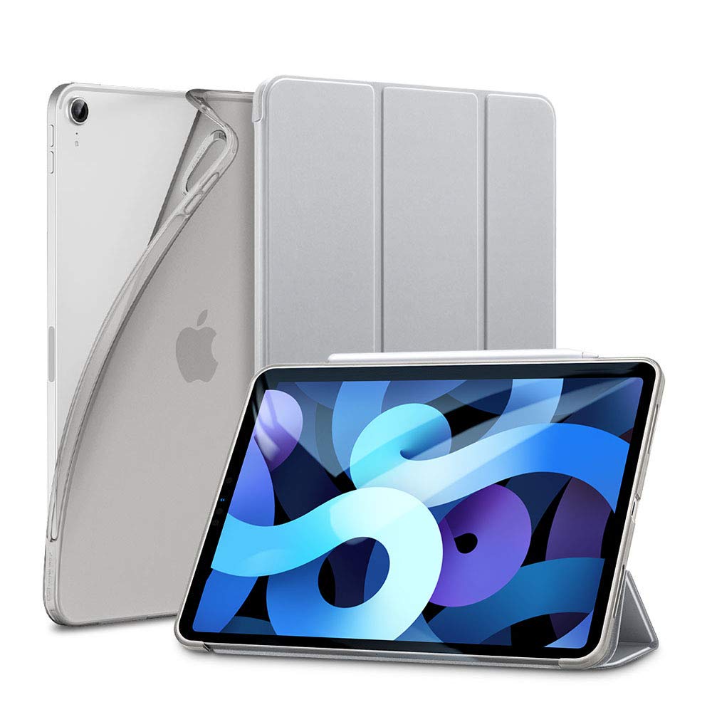 ESR for iPad Air 4th Generation Case (2020), Slim and Lightweight, Auto Sleep/Wake, Trifold Stand, Soft TPU Cover, iPad Air 4 Cover, Grey