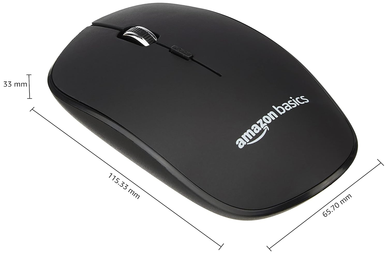 amazon basics AmazonBasics Wireless Mouse | 2.4 GHz Connection, 1600 DPI | Type - C Adapter | Upto 12 Months of Battery Life | Ambidextrous Design | Suitable for PC/Mac/Laptop