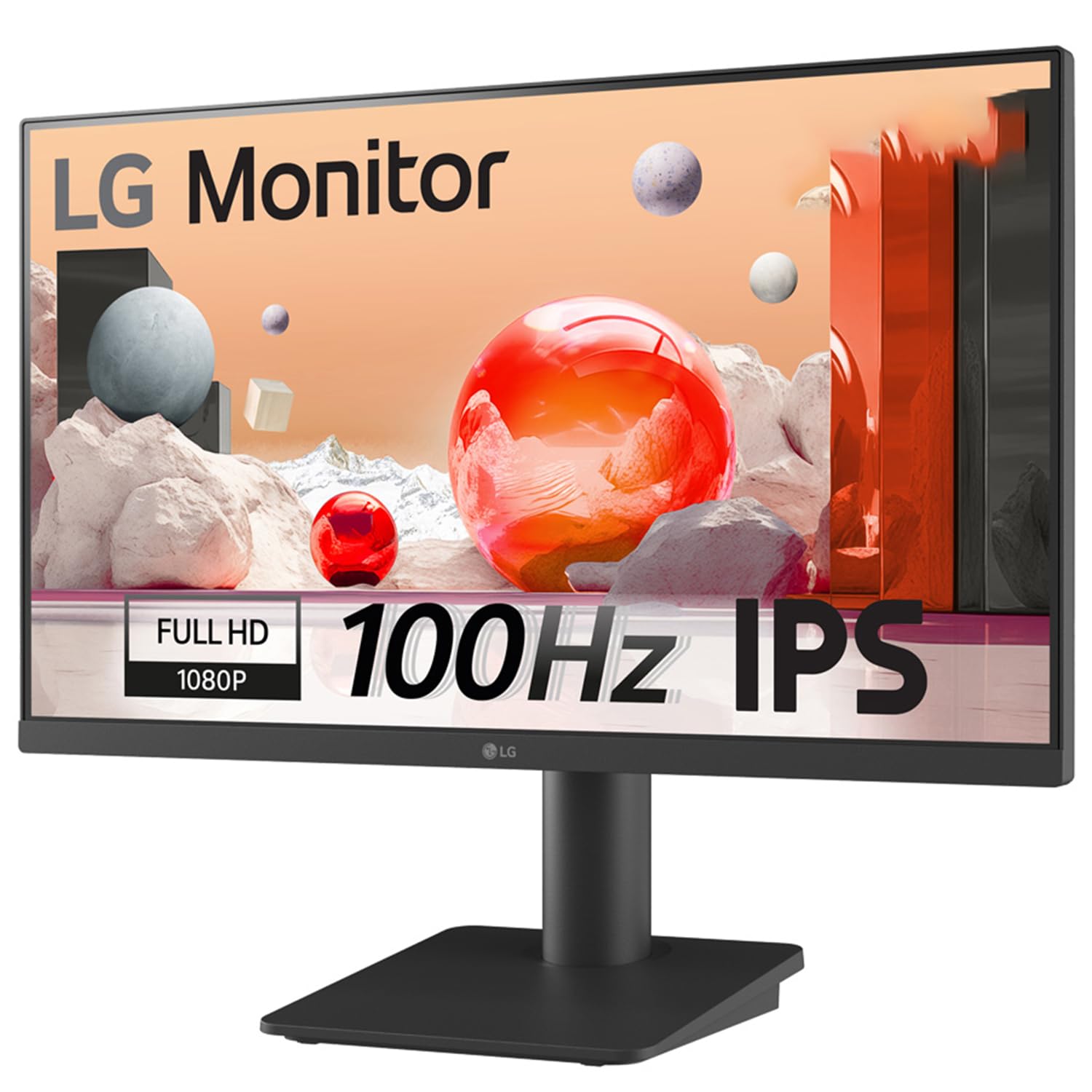 LG 24MS550 60.4 cm (23.8 Inch) FHD (1920x1080) IPS PC Monitor with 100Hz, 5ms (GtG), Flicker Safe & Reader Mode, 2xSpeakers, 2xHDMI, Tilt/Height Adjustable, 3-Side Virtually Borderless Design (Black)