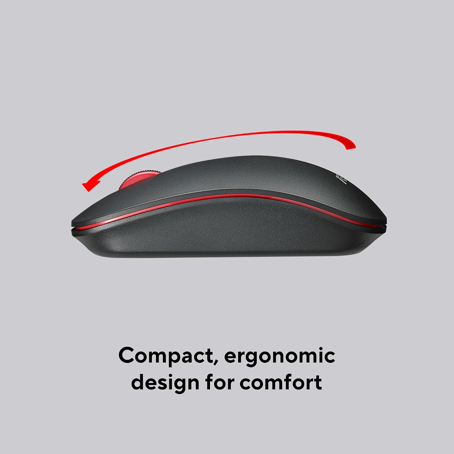 ASUS WT300 Wireless Ergonomic USB Mouse, Ambidextrous Design, Up to 1600 Dpi, Compact & Lighweight Mouse,2.4GHz Nano Dongle, Up to 15 Months of Battery Life - Black