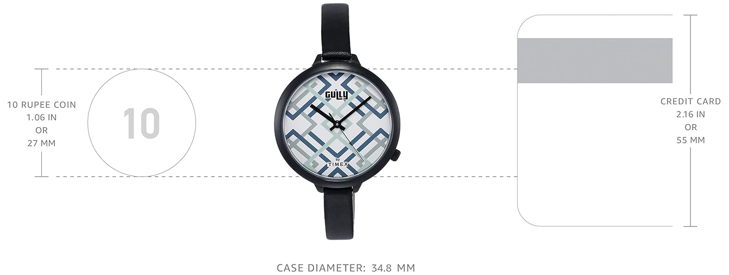 Gully by Timex Prints Analog White Dial Women's Watch - TW013HL19