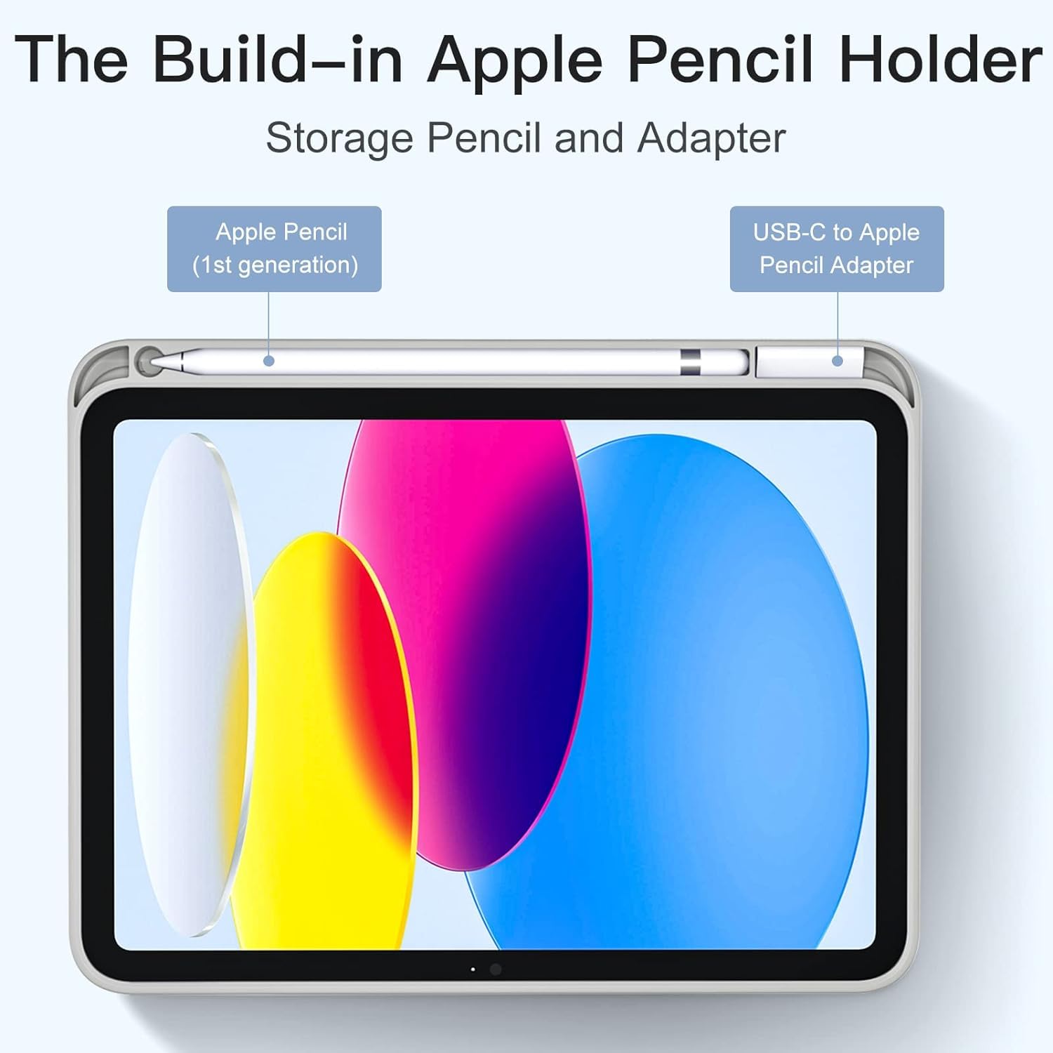 ProElite Smart Case for iPad (A16) 11th/10th Generation (2025/2022) [Auto Sleep/Wake Cover] [Left Side Pencil Holder] [Soft Flexible Case] Recoil Series - Grey