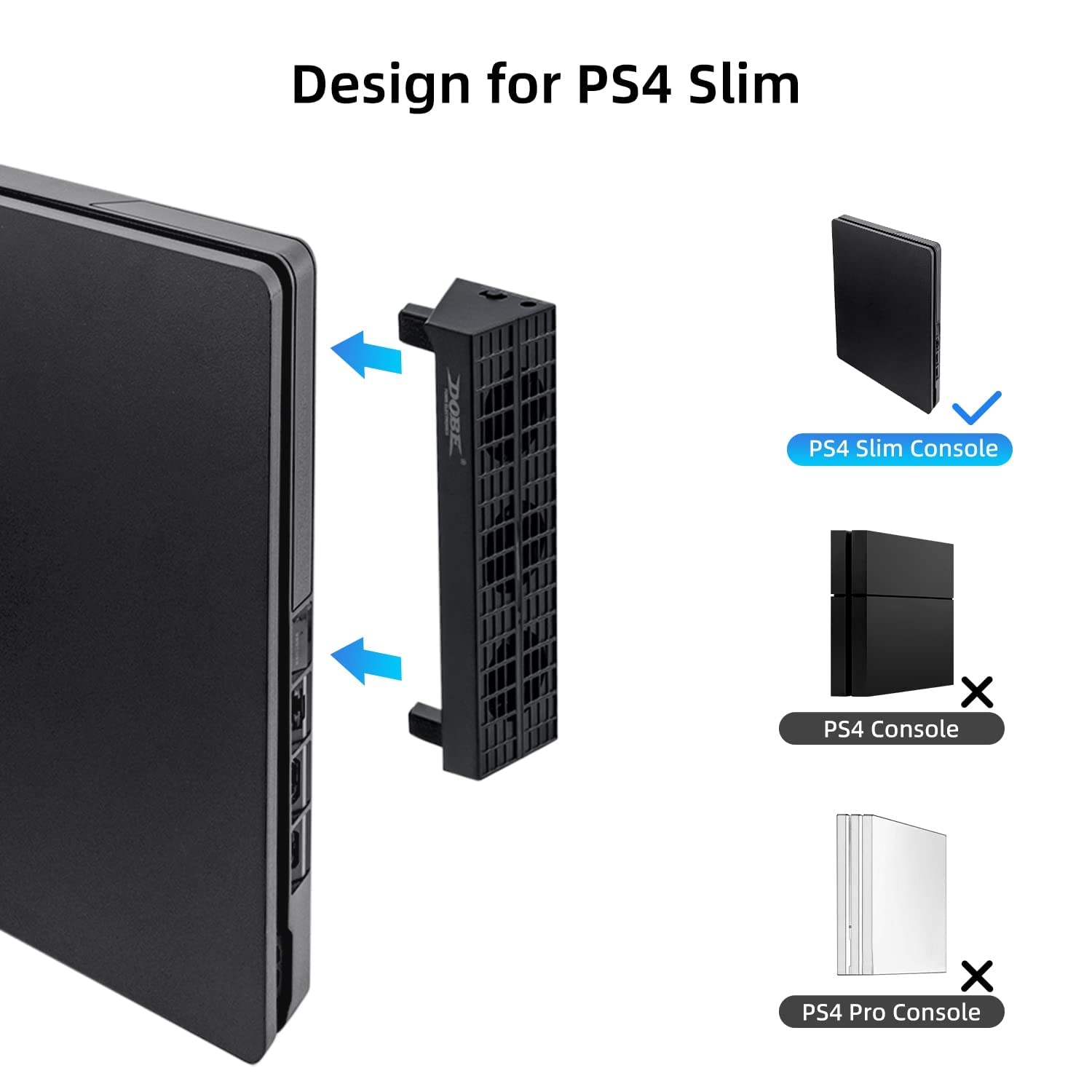 Cooling Fan for PS4 Slim Intelligent Cooling Fan for P4 Slim Gaming Console-TD-374GA.