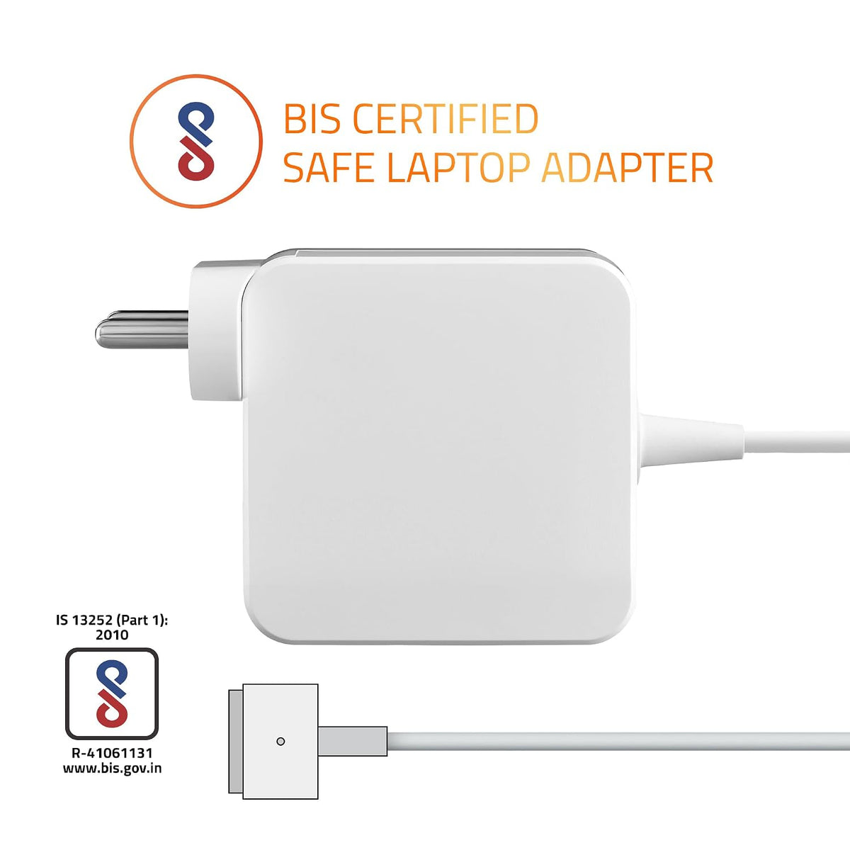 Artis AR-45W-MG2 45 Watts MG2 Laptop Adapter/Charger Compatible for MB Air 13 & MB Air 11 (14.5 V, 3.1 A) Connector: MG2 T Tip Connector - White