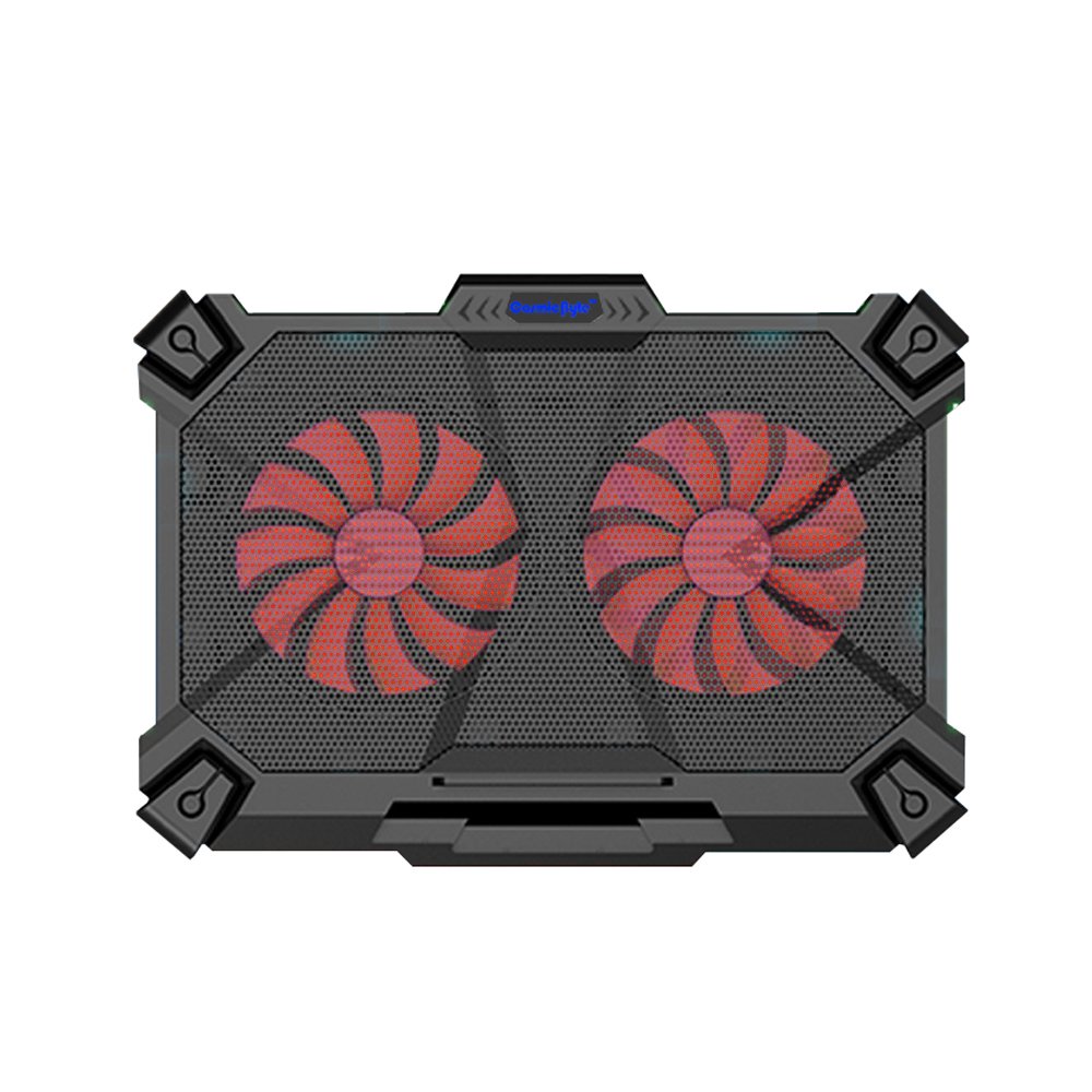 Cosmic Byte Comet Laptop Cooling Pad, Dual 140 mm Fans, LED Lights, Fan Speed Adjustment, USB Ports, Support Upto 17" Laptops (Red)