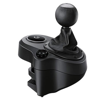 Logitech G Driving Force Racing Wheels Shifter for G29, G920 &amp; G923, 6 Speed, Push Down Reverse Gear, Steel and Leather Construction - Black