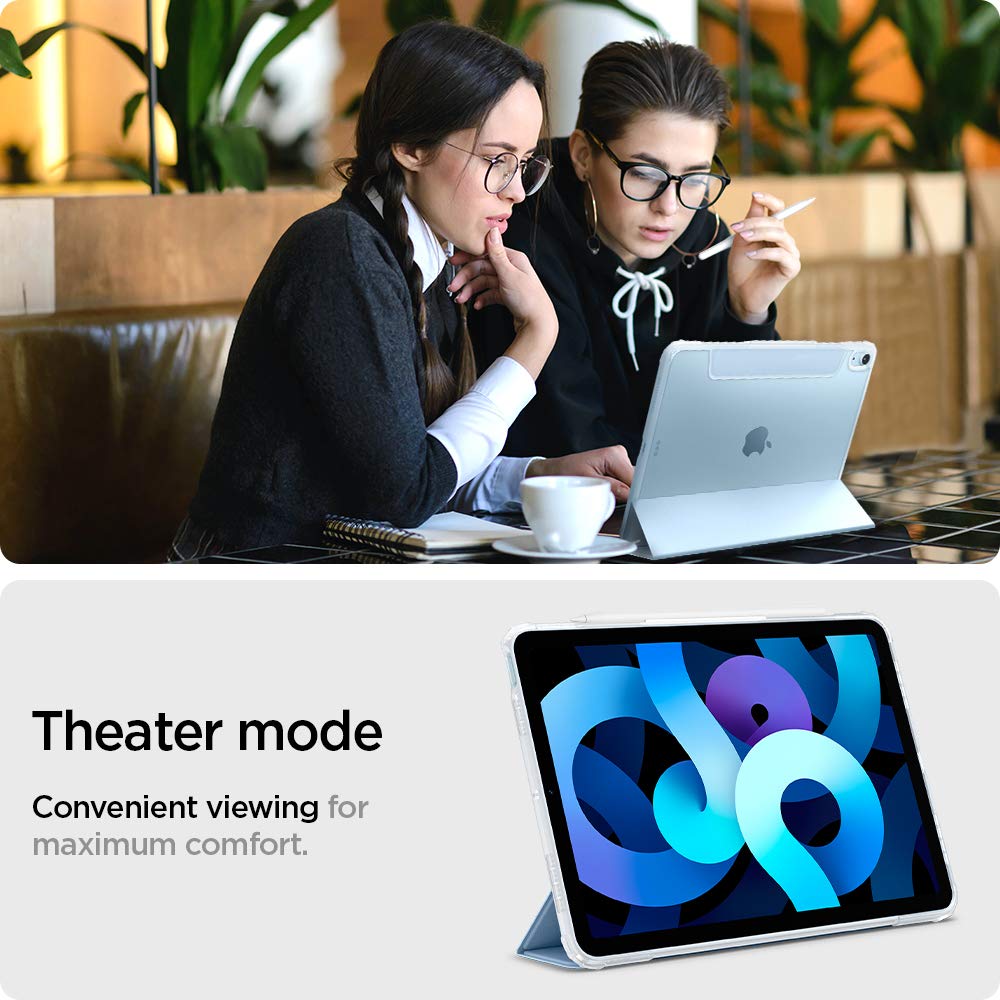 Spigen for iPad Air 11 Inch Case M4/M3/M2(2026/2025/2024), iPad 10.9 Inch 5th/4th Gen Cover(2022/2020), Ultra Hybrid Pro, Full Cover Folio Case with Pencil Holder, Trifold Stand - Sky Blue