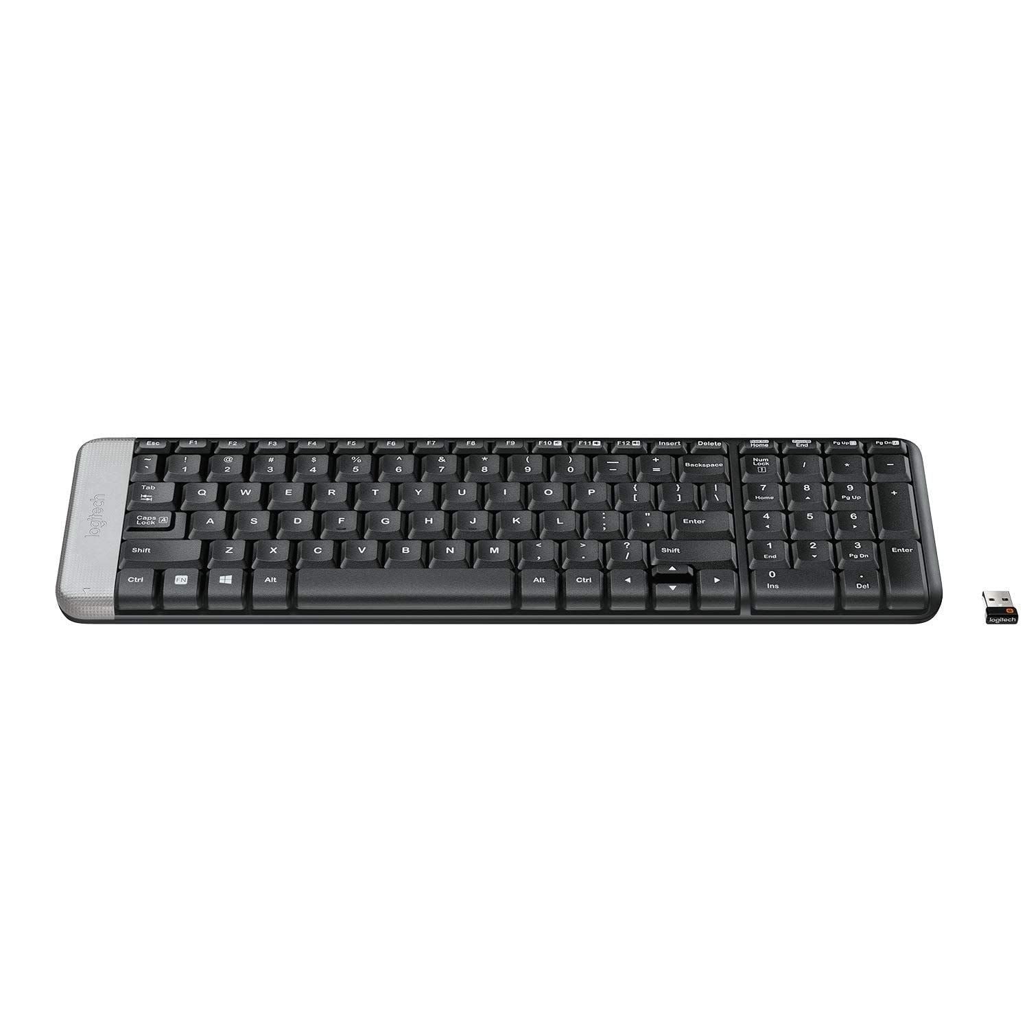Logitech K230 Compact Wireless Keyboard for Windows, 2.4GHz Wireless with USB Unifying Receiver, Space-Saving Design, 2-Year Battery Life, PC/Laptop- Black