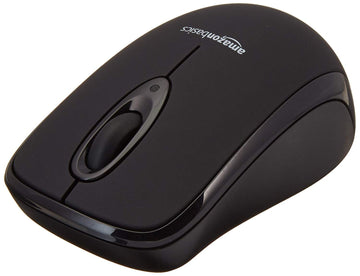 AmazonBasics Wireless Mouse with Nano Receiver - Black