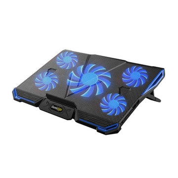Cosmic Byte Asteroid Laptop Cooling Pad, Adjustable Height, 5 Fan Design, LED Light, USB Ports, Support Upto 17