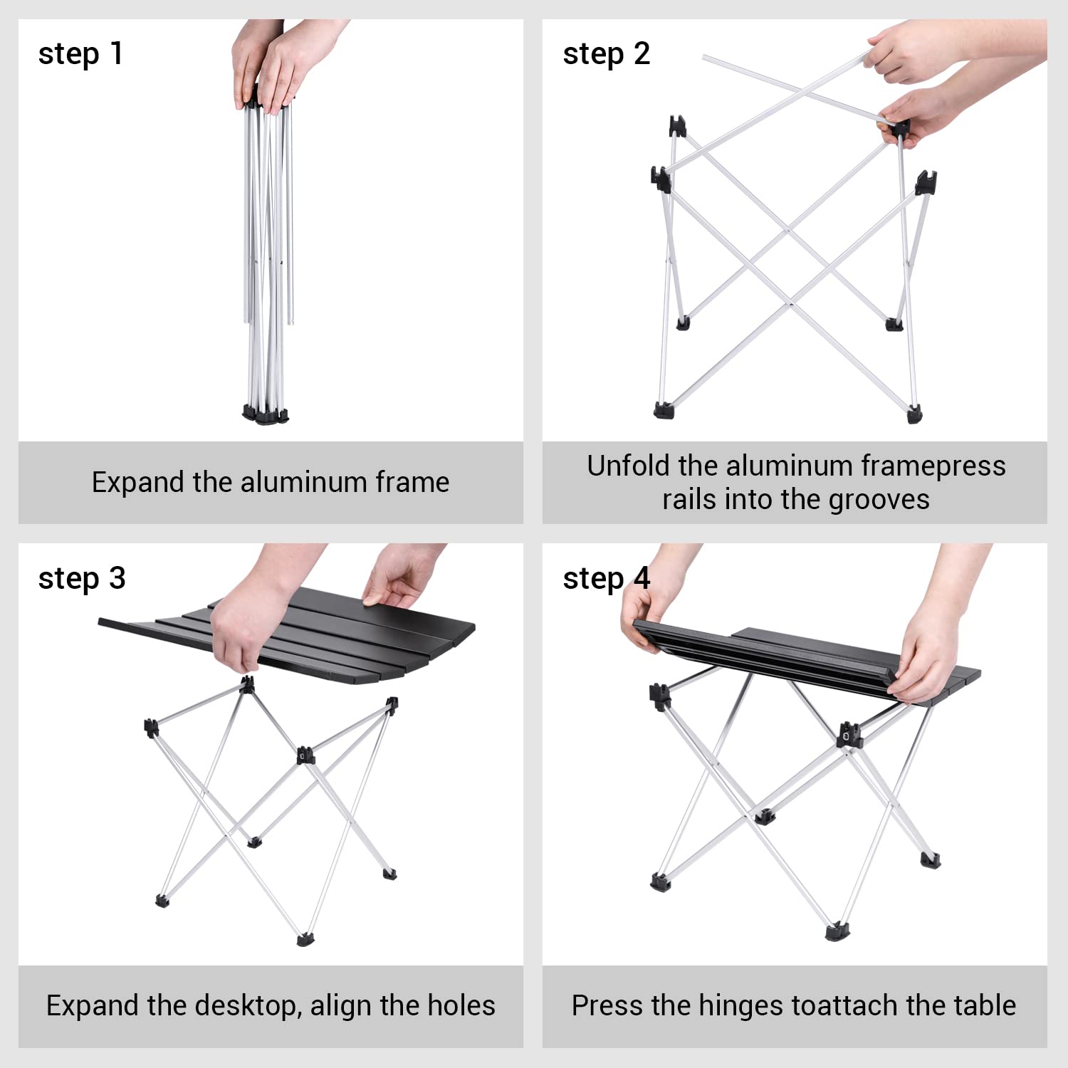 sportneer campingtisch Sportneer Aluminium Camping Table, Portable Lightweight Aluminum Table