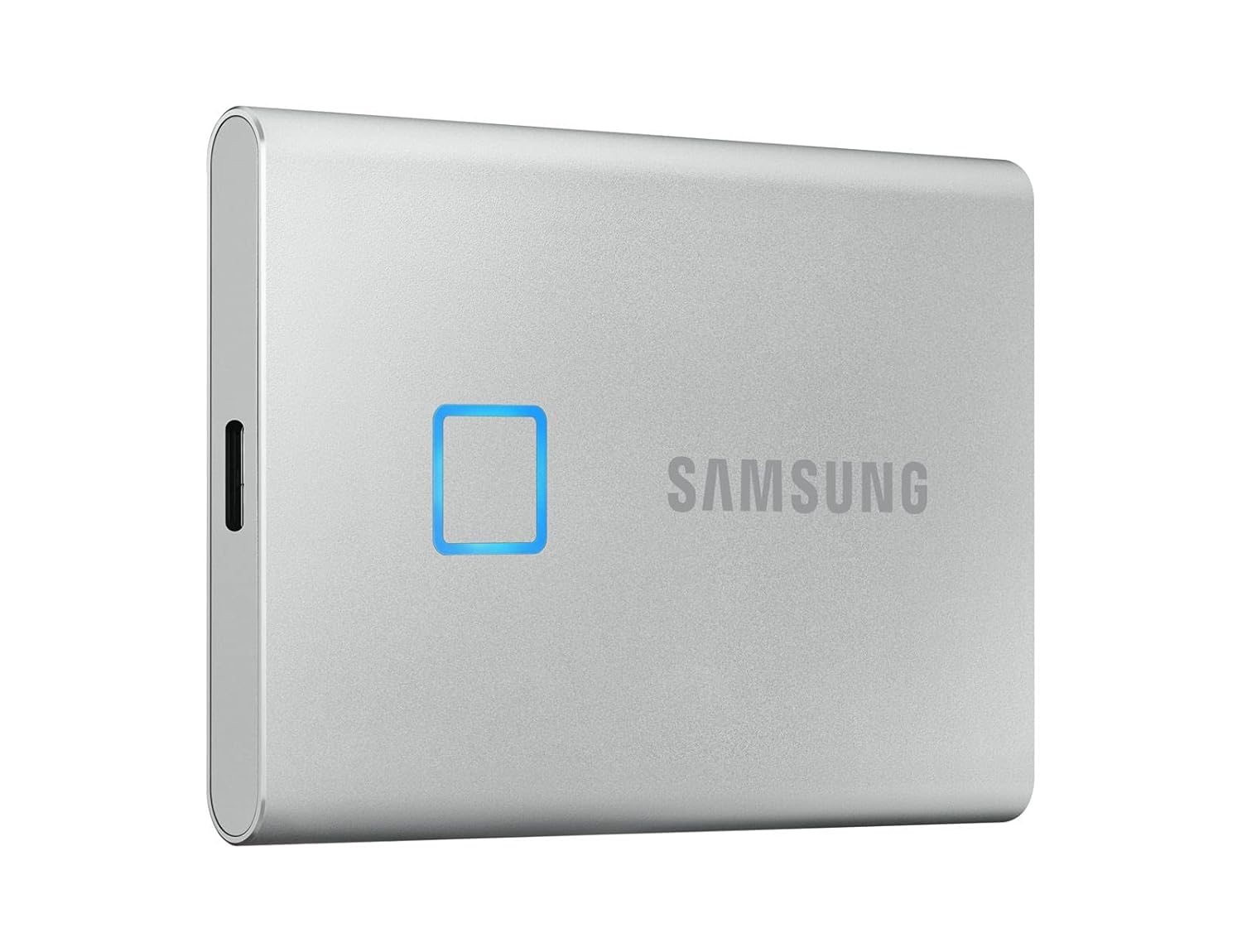 Samsung T7 Touch 500GB Up to 1,050MB/s USB 3.2 Gen 2 (10Gbps, Type-C) External Solid State Drive (Portable SSD) Silver (MU-PC500S)