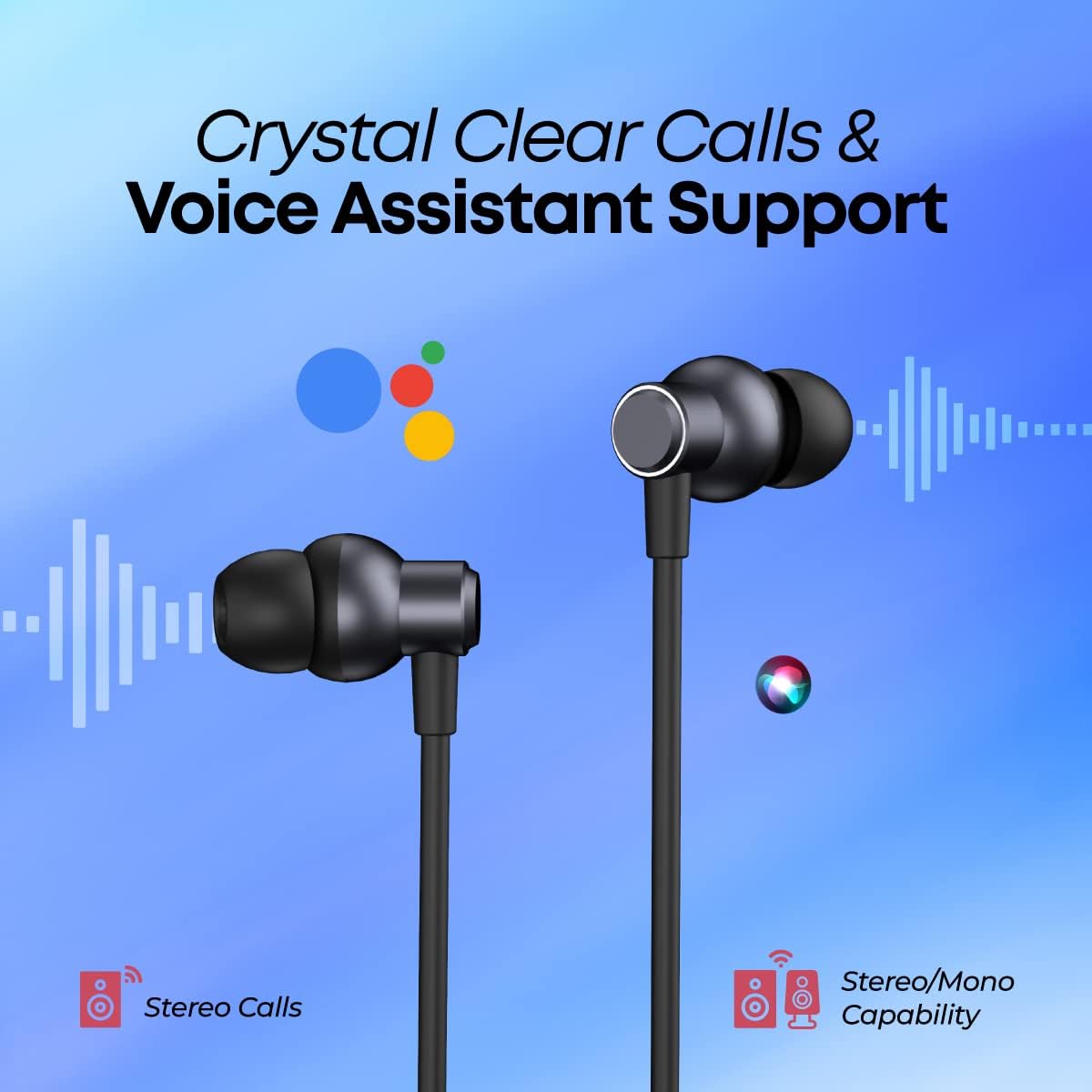 pTron Tangent Evo with 14Hrs Playback, Bluetooth 5.0 Wireless Headphones with Deep Bass, IPX4 Water Resistance, Ergonomic & Snug-fit, Voice Assistance, Magnetic Earbuds & Built-in HD Mic (Black)