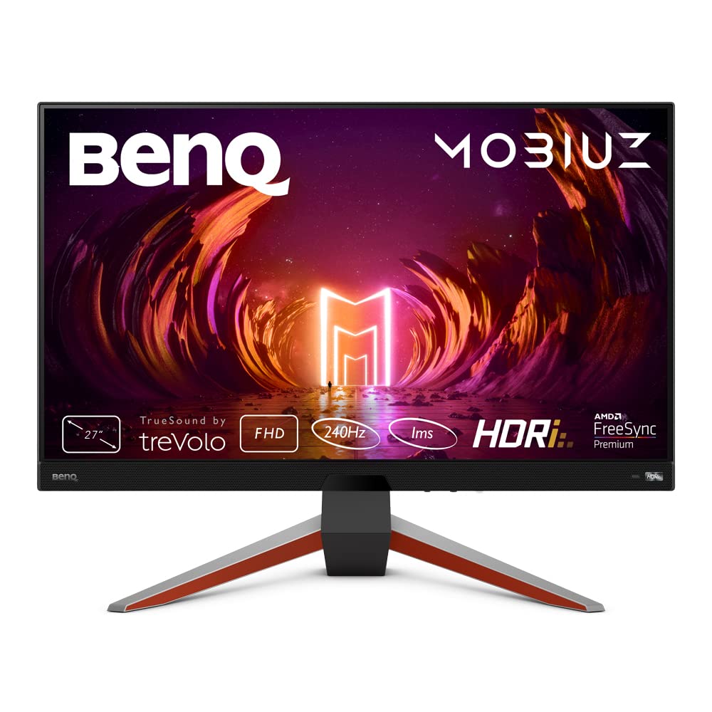 BenQ MOBIUZ EX2710S 27" IPS 1920x1080 Full HD HDR Gaming Monitor 165Hz| 1ms MPRT| FreeSync Premium|Height Adjust| 99% sRGB| Bezel-Less|Black Equalizer| treVolo Speakers (2.5W x 2)|HDMI|DP (Dark Grey)