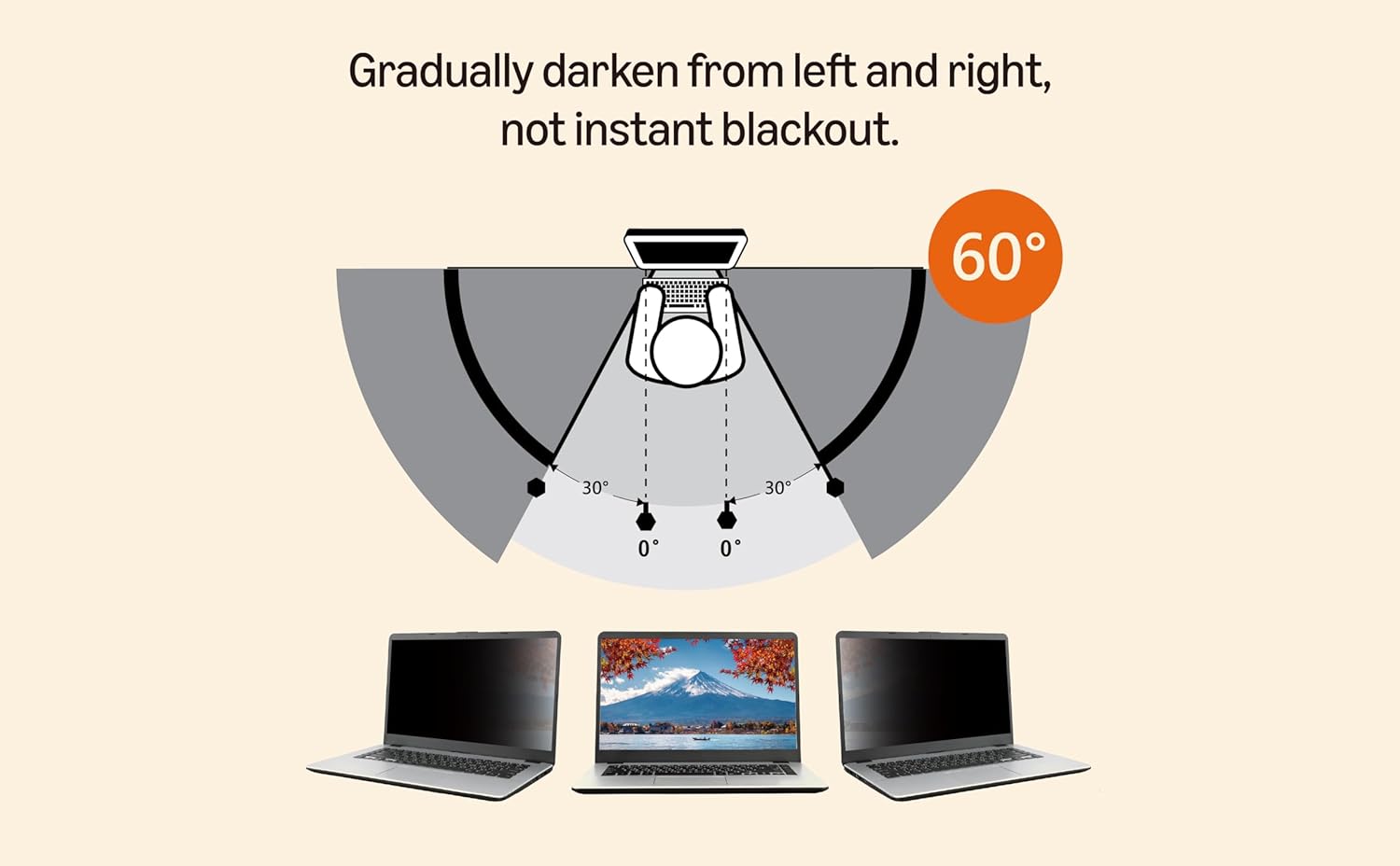 AmazonBasics Privacy Screen Filter for 35.5 cm 16:9 Widescreen Monitor