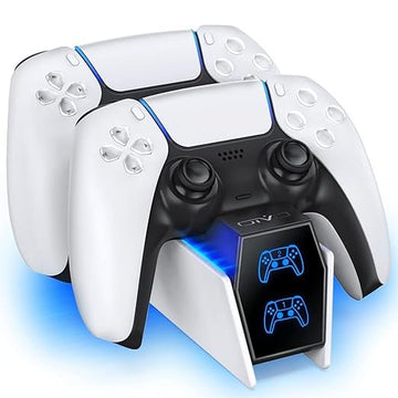 OIVO PS5 Charging Station, 2H Fast PS5 Controller Charger for Playstation 5 Dualsense Controller, Upgrade PS5 Charging Dock with 2 Types of Cable, PS5 Charger for Dual PS5 Controller - Black