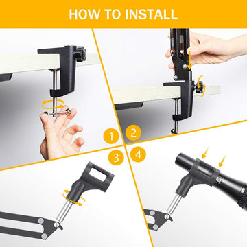 Maono AU-B01 Microphone arm Stand with Suspension Boom Scissor Arm