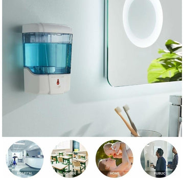Automatic Soap Dispenser, Battery Operated, Smart Sensor Technology, Touch-Free Operation, Adjustable Soap Levels, 700ml Capacity, Ideal for Sanitizer, Handwash, Shampoo &amp; Dishwasher Gel