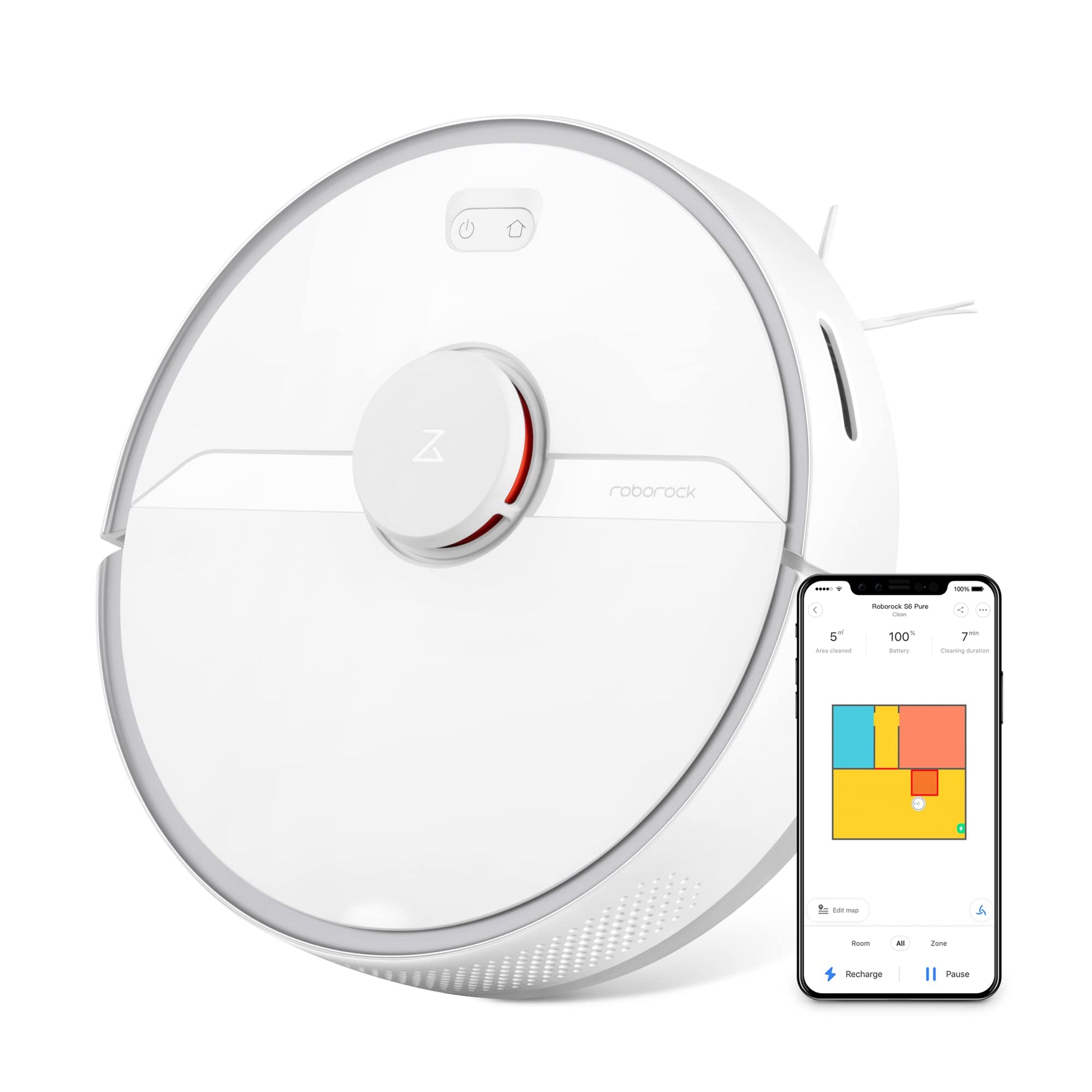 roborock Q10 S5+ Robot Vacuum and Mop, 10,000Pa Suction, Upgraded from Q8 max+, 70 Days Self-Emptying, Obstacle Avoidance, Sonic Mopping, Dual Anti-Tangle Design, Auto Mop Lifting, Ideal for Pet Hair