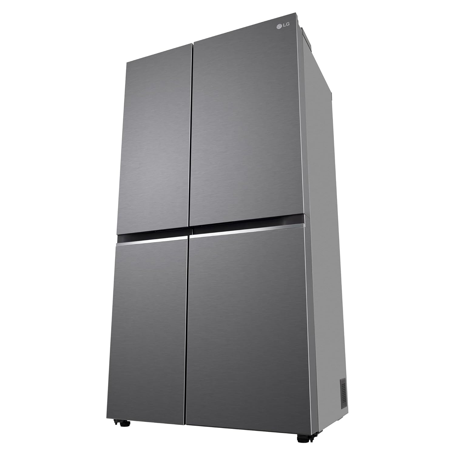 LG 655 L, 3 Star, Frost-Free Smart Inverter Double Door Side-By-Side Refrigerator (GL-B257HDSY, Dazzle Steel, Smart Diagnosis, Express Freeze | Multi Air-Flow)