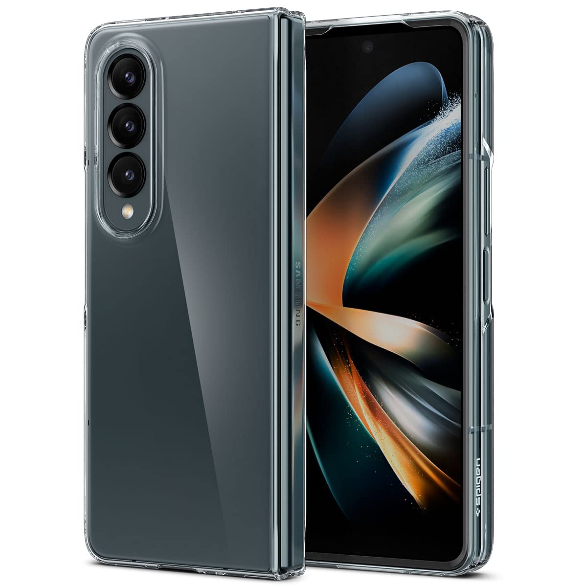 Spigen Neo Hybrid S for Samsung Galaxy Z Fold 4 Case, Galaxy Z Fold4 Back Cover (2022) - TPU+Poly Carbonate+Metal｜Black