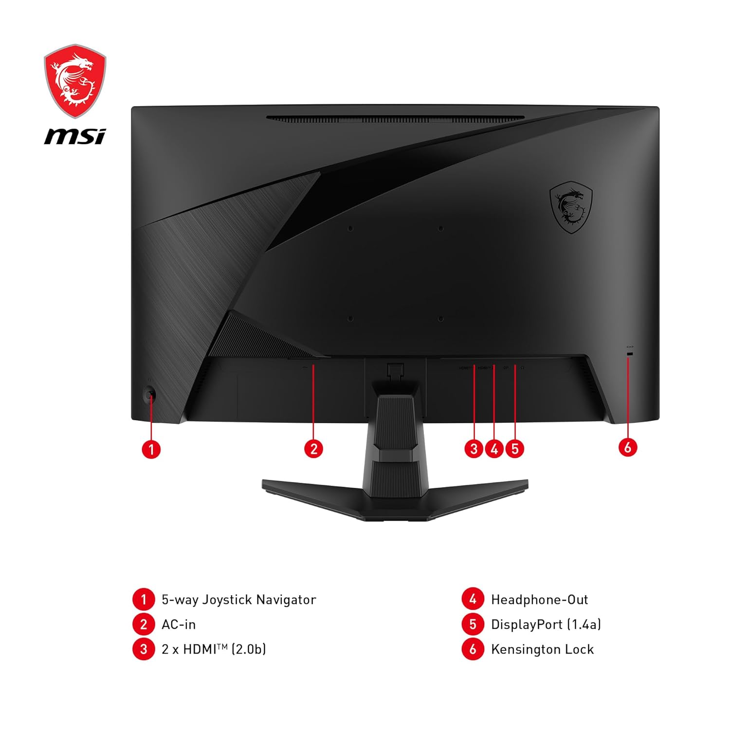 MSI MAG 27CQ6F 27 Inch 2K WQHD Curved Gaming Monitor - 1500R 2560 x 1440 Rapid VA Panel, 180 Hz / 0.5ms (GtG, Min.), Adaptive-Sync - DP 1.4a, HDMI 2.0b CEC