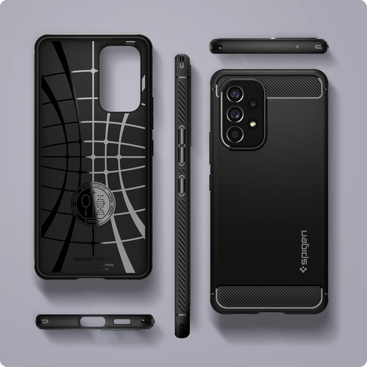 Spigen Rugged Armor for Samsung Galaxy A53 5G Case, Galaxy A53 5G Back Cover (2022) - TPU｜Matte Black
