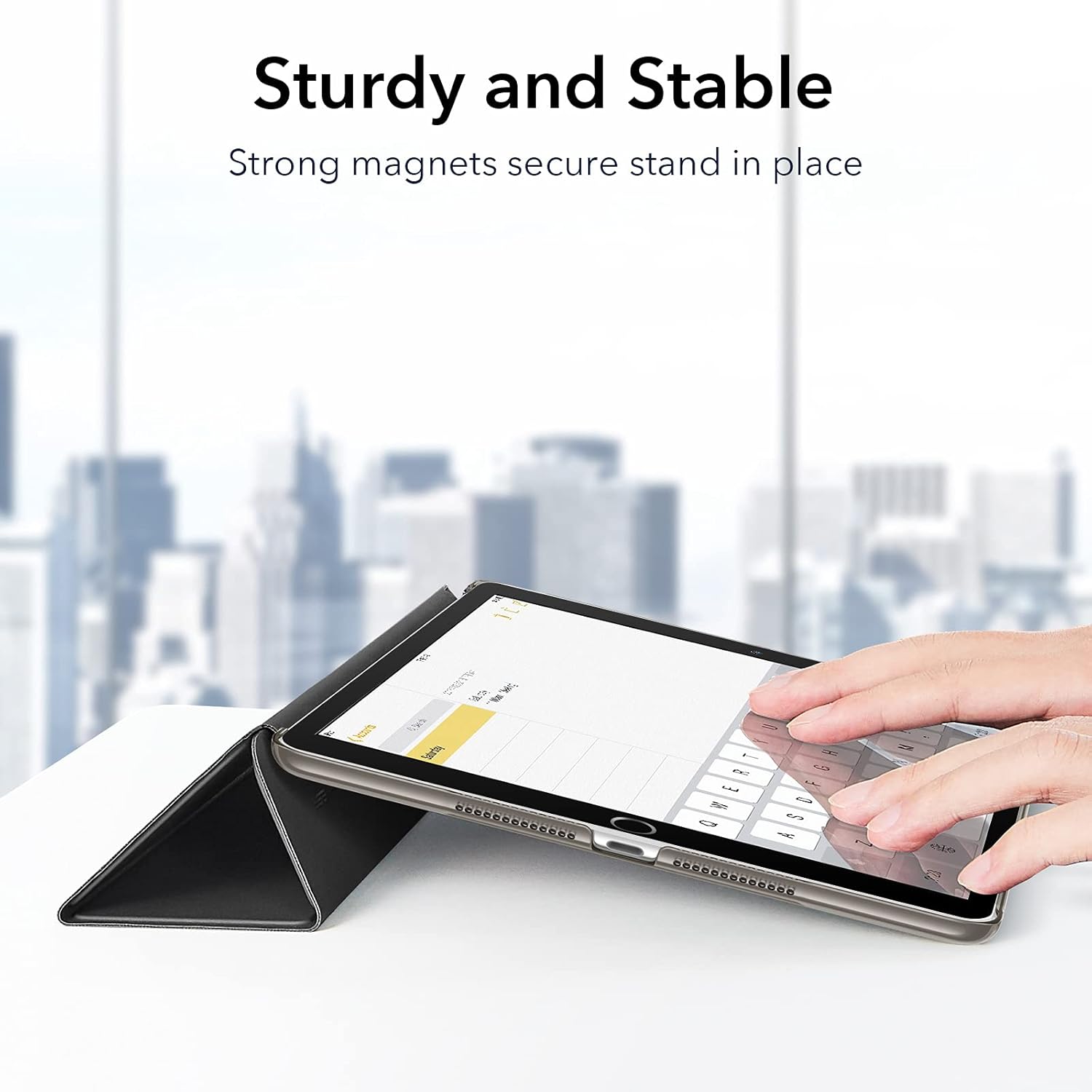 ESR for iPad 9th Generation Cover/8th Generation/7th Generation (2021/2020/2019), Trifold Smart Case, iPad 9/8/7 Case with Clasp, Auto Sleep and Wake, Viewing Stand, Ascend Series, Black