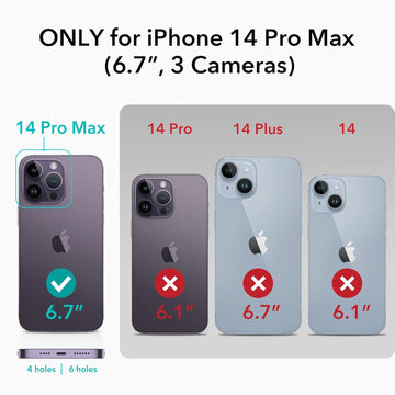ESR for iPhone 14 Pro Max Case, Compatible with MagSafe, Scratch-Resistant, Thin and Slim, Classic Shockproof Military-Grade Protection, TPU, Magnetic Back Cover, Clear Black