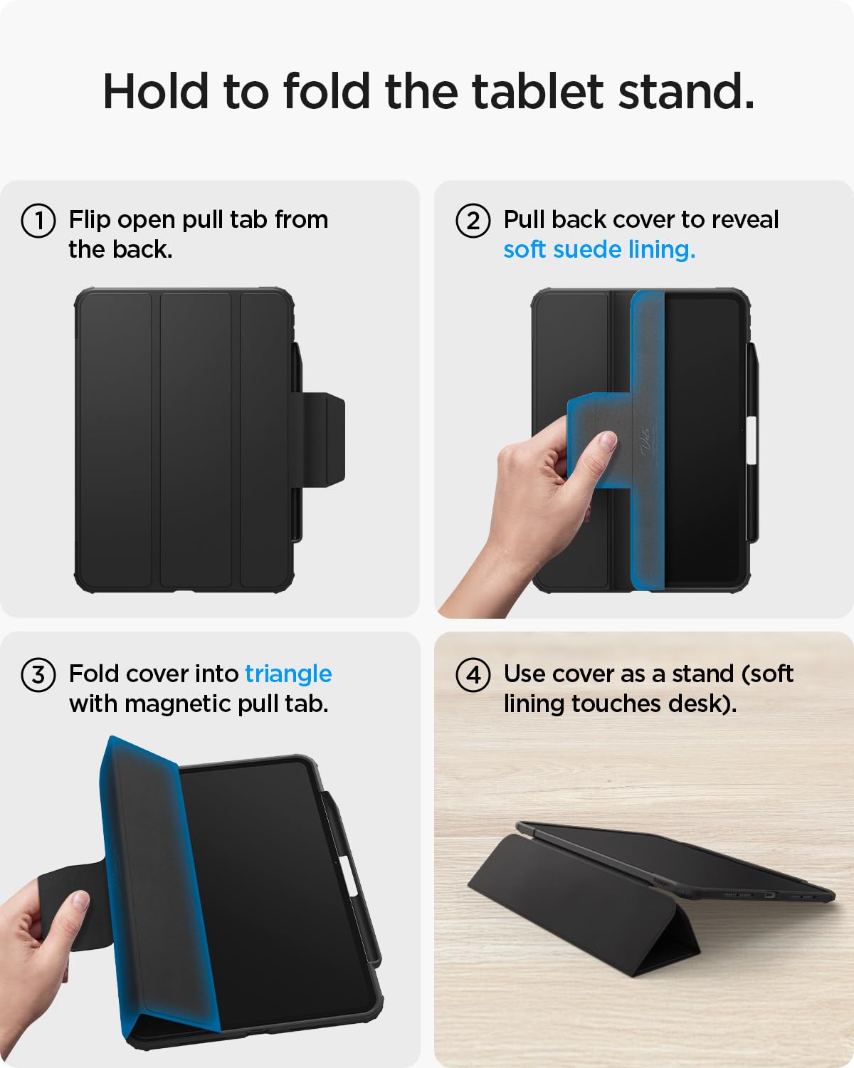 Spigen Rugged Armor Pro Back Cover Case Compatible with iPad Pro 11 inch (2021 | 2020 | 2018) - Black