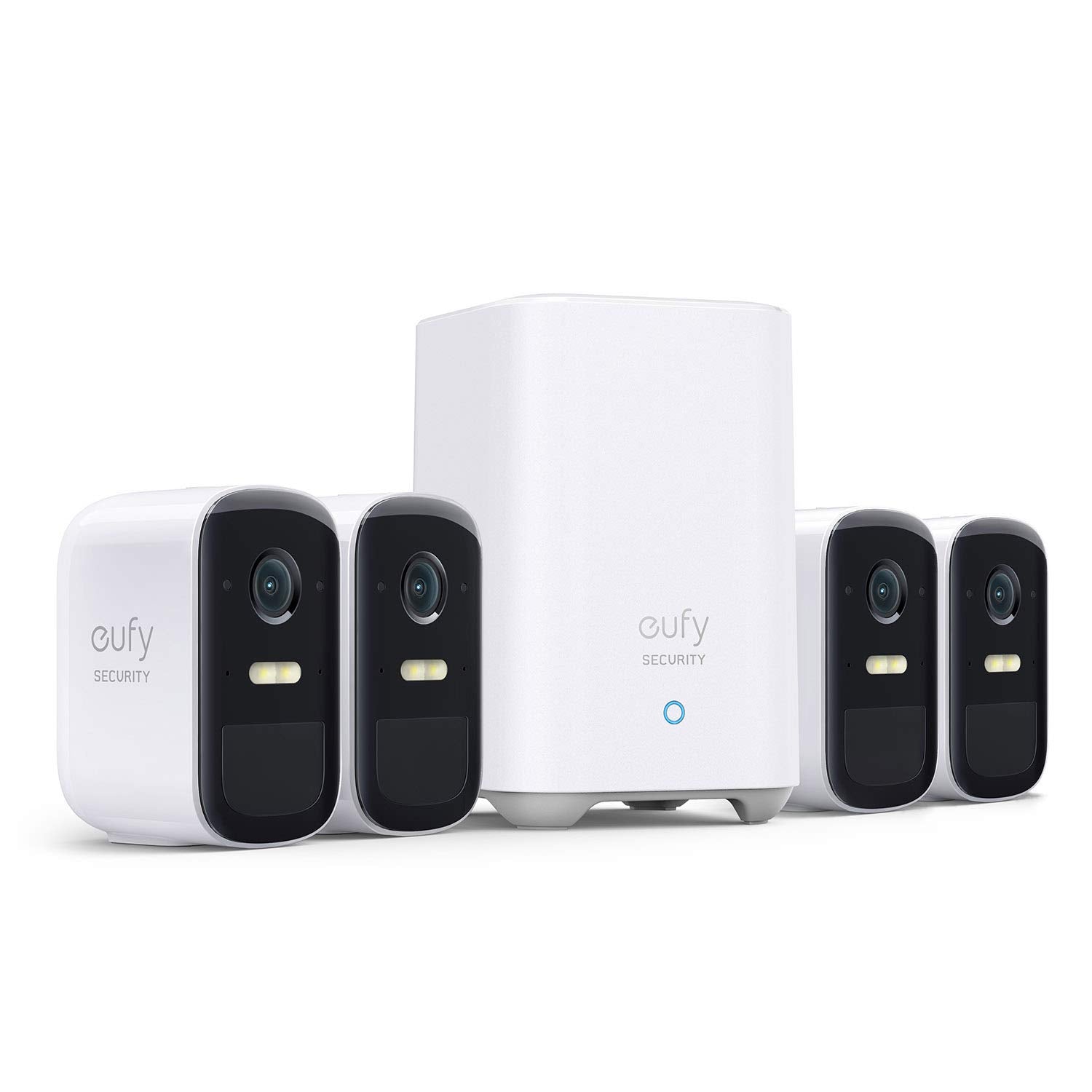 eufy security, eufyCam 2C Pro 2-Cam Kit, Wireless Home Security System with 2K Resolution, 180-Day Battery Life, HomeKit Compatibility, IP67, Night Vision, and No Monthly Fee.
