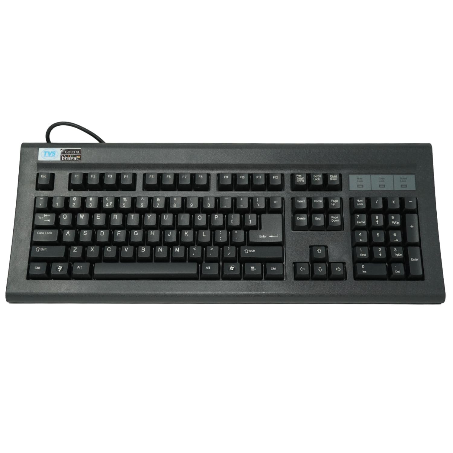 TVS ELECTRONICS Gold Prime Mechanical Wired Keyboard | Dustproof Key switches | Guaranteed 50 Million keystrokes | 1.5 Meter USB Cable, USB Gold Keyboard (Black)