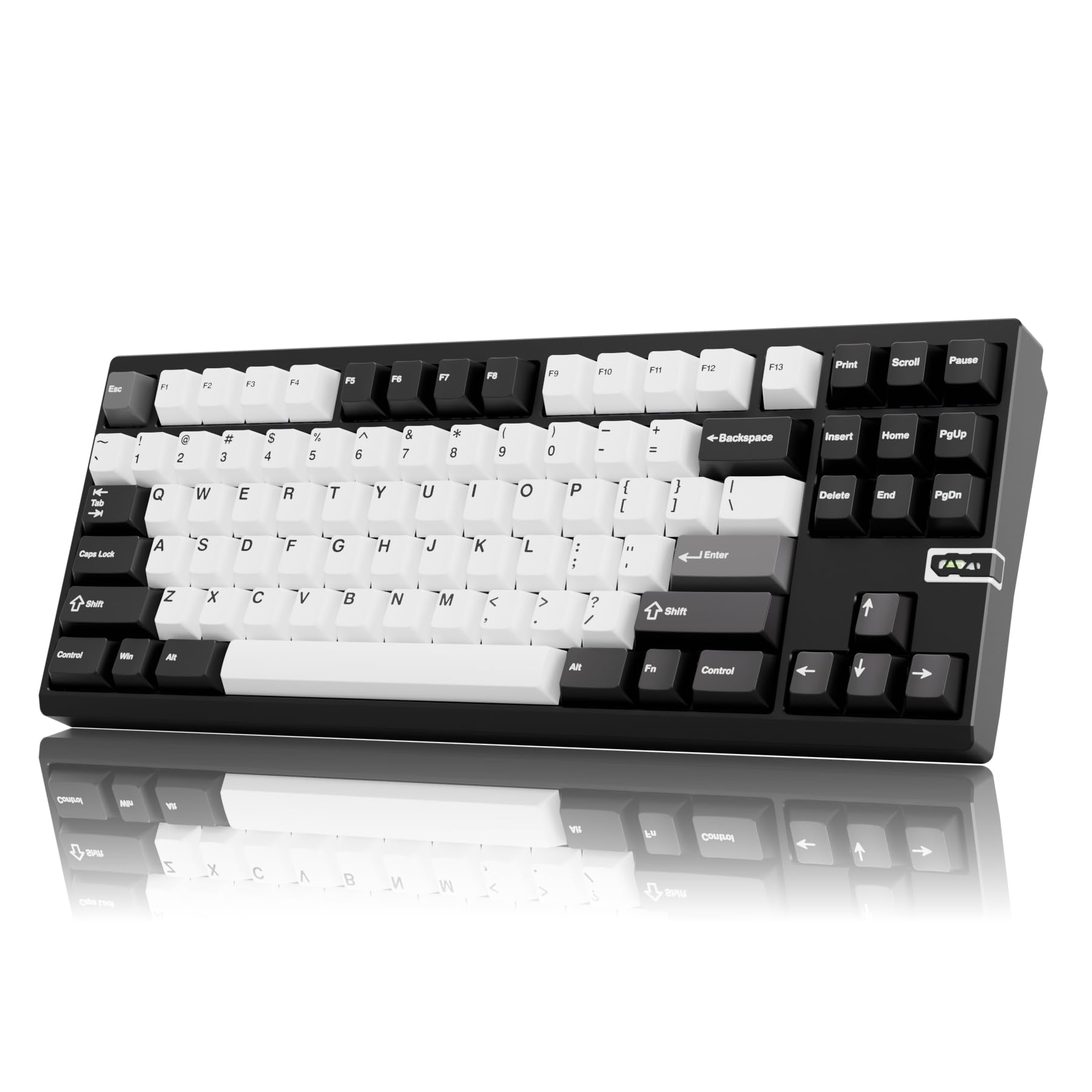 Chilkey ND TKL Aluminum Mechanical Keyboard, 87 Keys Tenkeyless Wireless Gaming Keyboard, Tri-Mode BT5.3/2.4GHz/USB-C PBT Keycaps Hot Swappable Custom Key Board for Windows Laptop Office PC