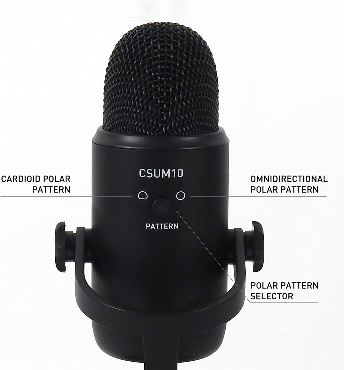 JBL Commercial CSUM10 Compact USB Microphone for Recording, Streaming and Online Calls, Black, Medium, Omnidirectional
