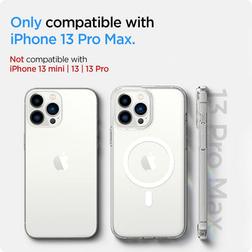 Spigen Ultra Hybrid MagFit Back Cover Case Compatible with iPhone 13 Pro Max (TPU + Poly Carbonate | White)