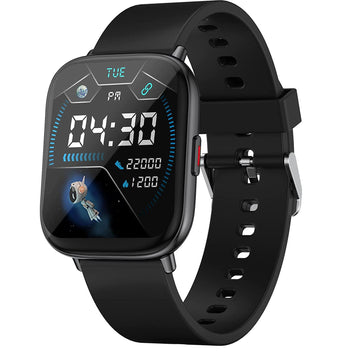 Zebronics Zeb-FIT5220CH Smart Fitness Watch, 2.5D Curved Glass 4.4cm Large Square Display, Metal Body, Dual Menu UI, 7-Day Data Storage, 8 Sports Mode, SpO2...