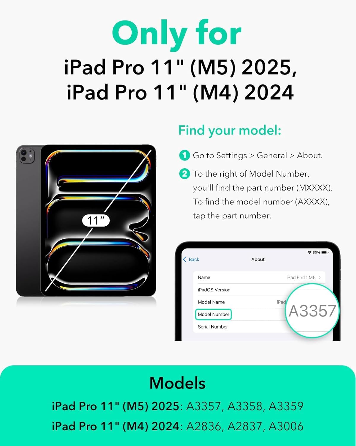 ESR for iPad Pro 11 Inch Case (M5/M4) Cover 2025/2024, Powerful Magnetic Attachment, Slim Trifold Stand Case, Supports Pencil Pro and Pencil (USB-C), Durable Protection, Rebound Series, Pink