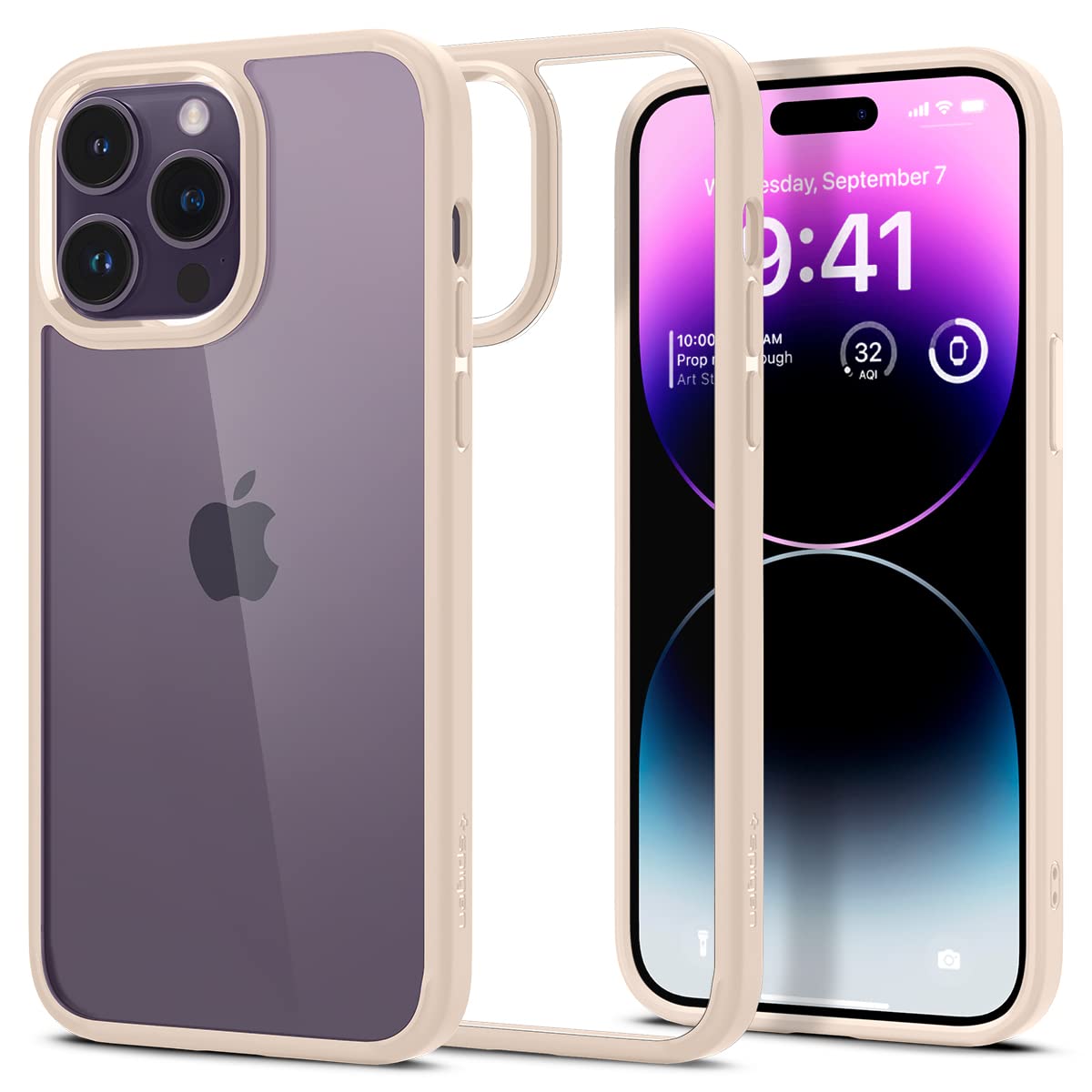 Spigen Ultra Hybrid Back Cover Case Compatible with iPhone 14 Pro Max (TPU + Poly Carbonate | Crystal Clear)