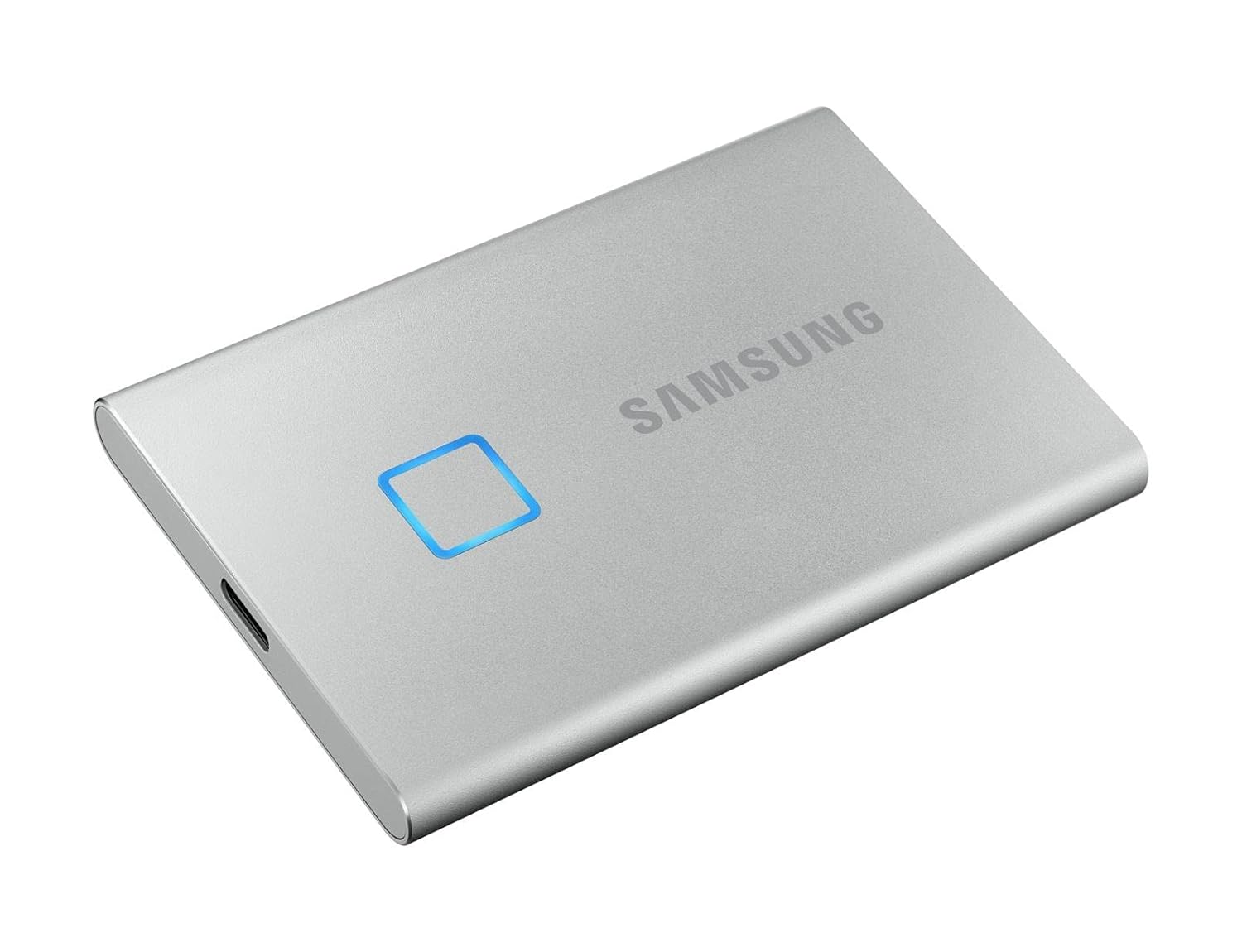 Samsung T7 Touch 500GB Up to 1,050MB/s USB 3.2 Gen 2 (10Gbps, Type-C) External Solid State Drive (Portable SSD) Silver (MU-PC500S)
