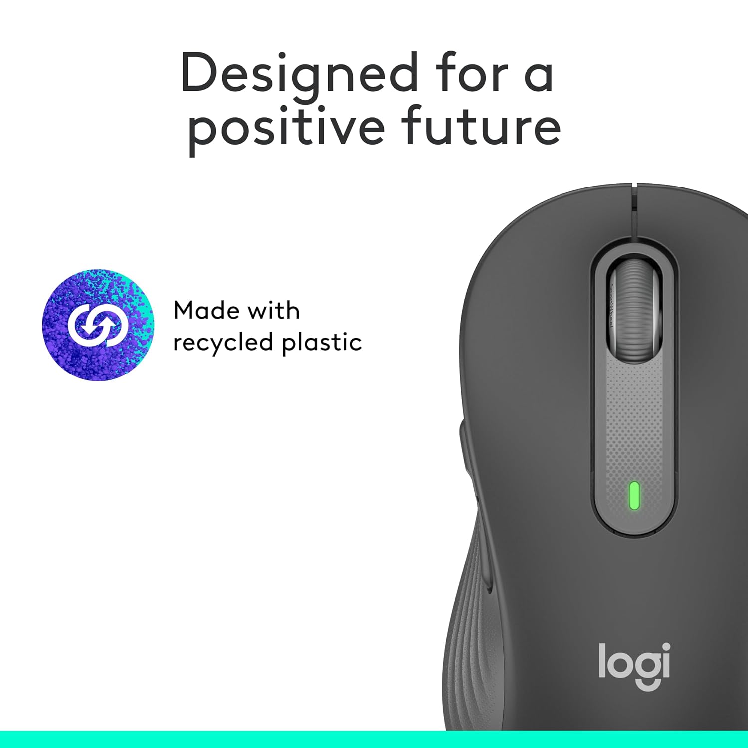 Logitech Signature M650 L Full Size Wireless Mouse - for Large Sized Hands, 2-Year Battery, Silent Clicks, Customisable Side Buttons, Bluetooth, for PC/Mac/Multi-Device/Chromebook - Graphite