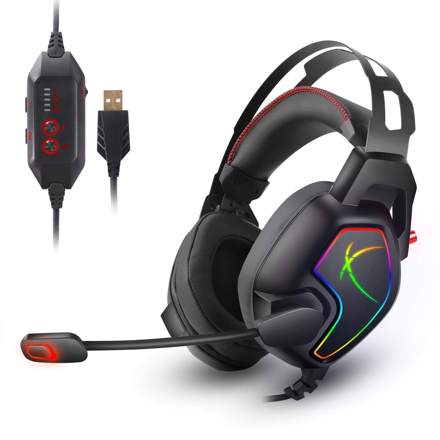 Cosmic Byte Equinox Europa 7.1 USB Dual Driver Gaming Headset and RGB LED and  Microphone