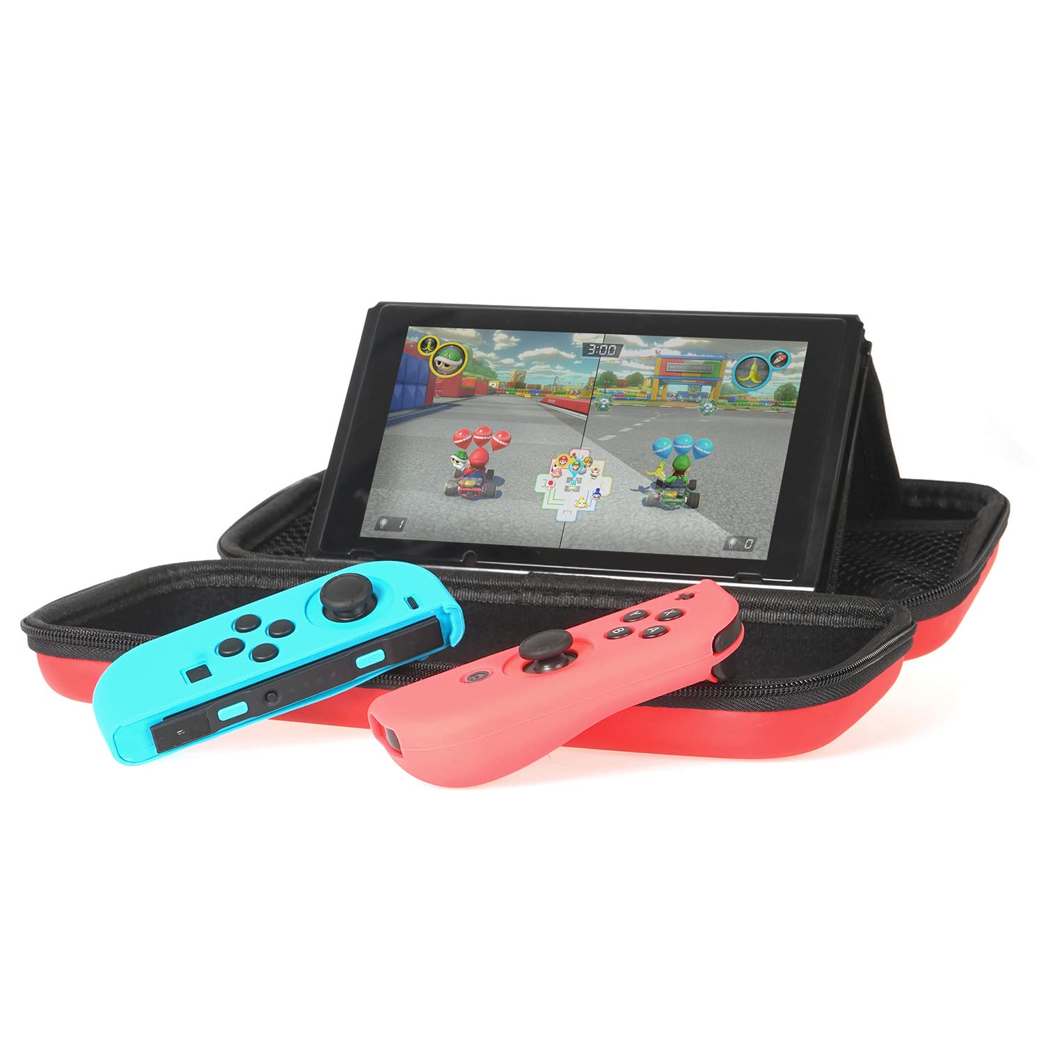 AmazonBasics Starter Kit for Nintendo Switch - Case Only - (Red)