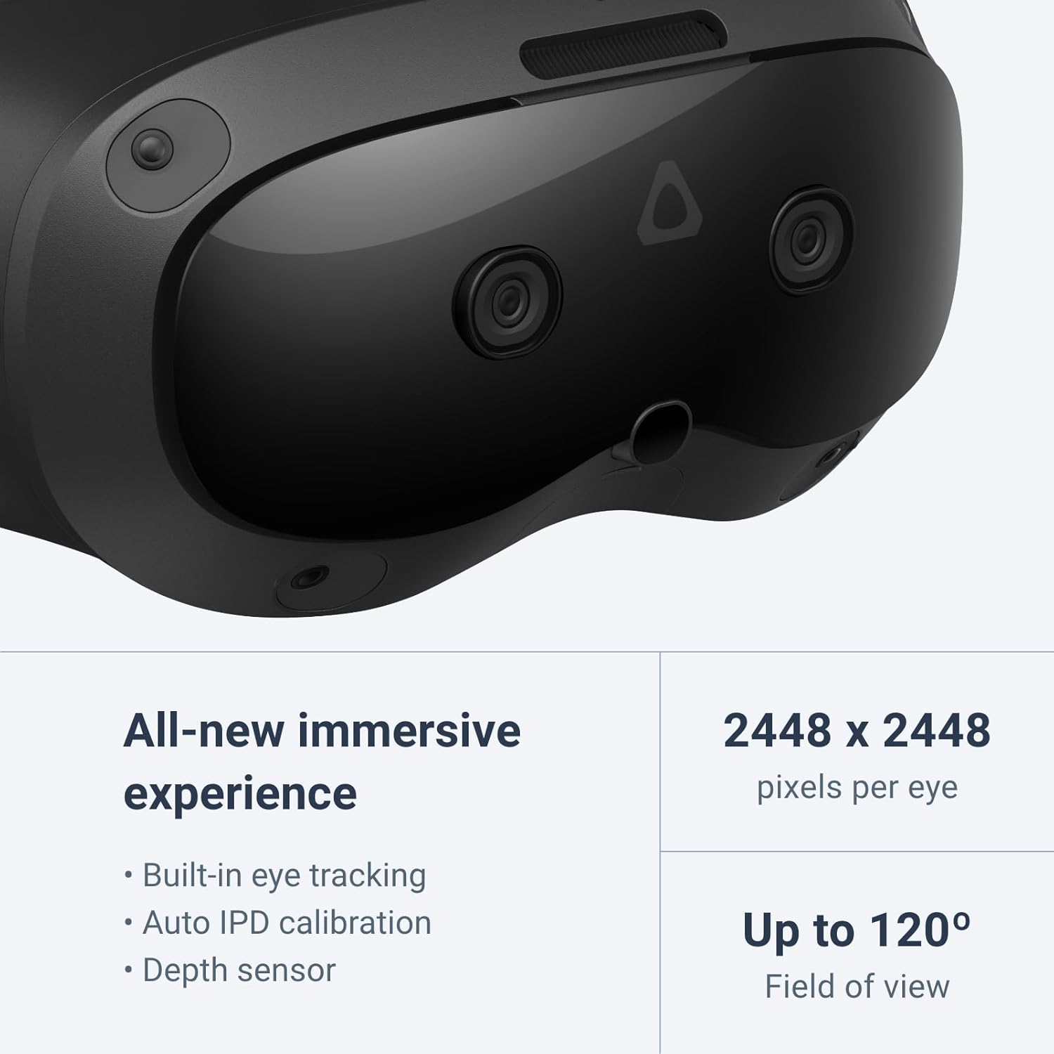 HTC Vive Focus Vision Wired Bundle — XR Headset with DisplayPort PC VR Streaming Kit