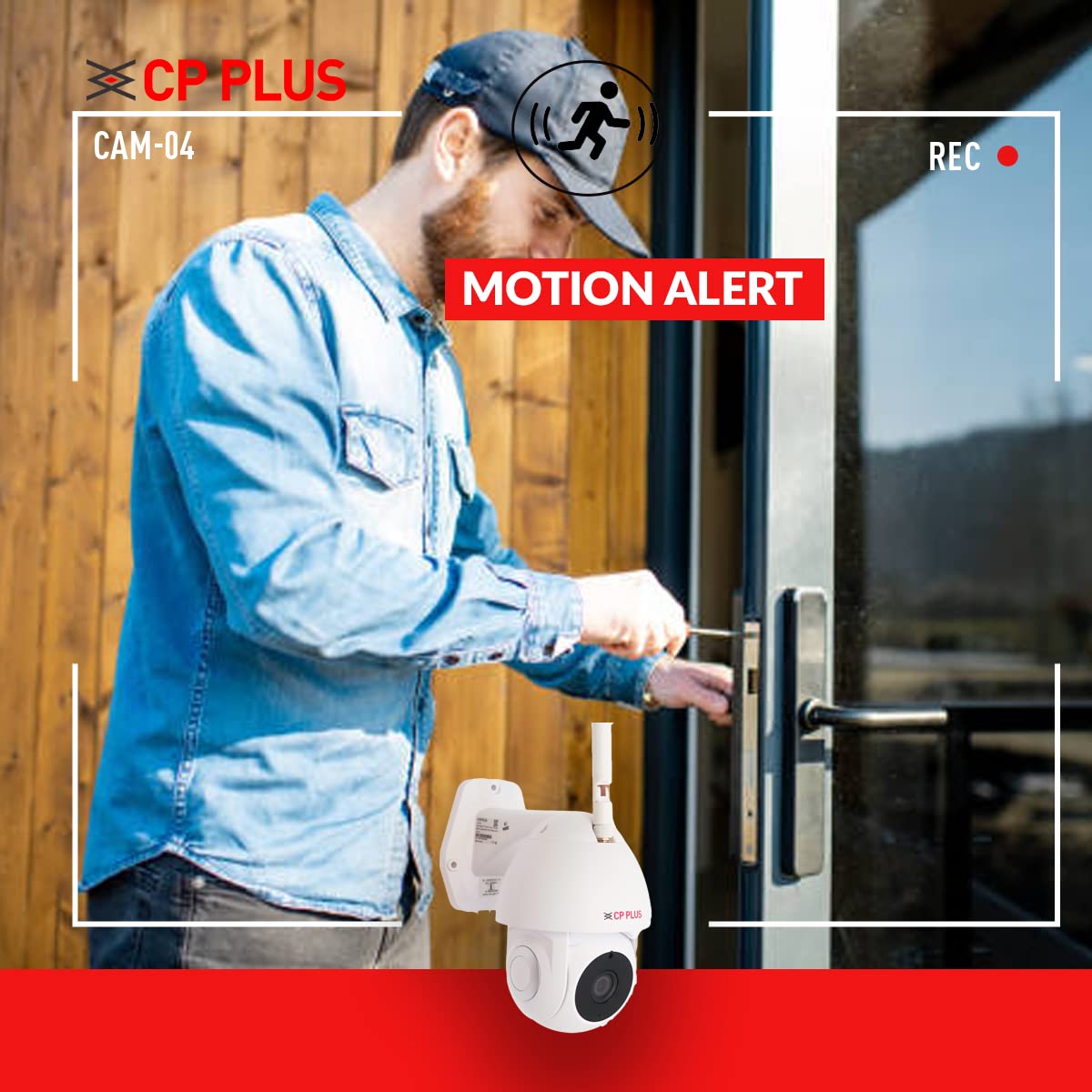 CP PLUS 4MP Outdoor Smart Wi-fi PT Camera | 360° with Pan & Tilt | Two Way Talk | Night Vision| SD Card (Up to 128 GB) | Alexa & Google Support | IP Ratings – IP65 | CP-Z41A