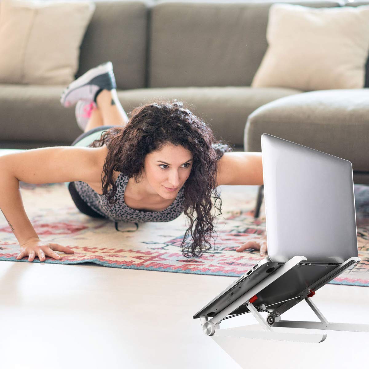 Portronics POR-835 My Buddy Lite Foldable Laptop Stand (Silver)
