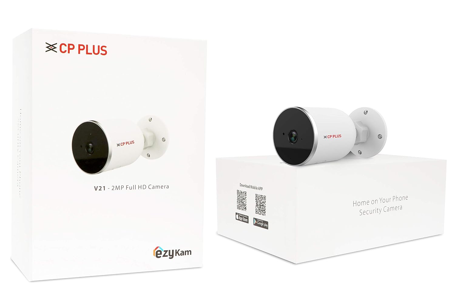 CP PLUS Wi-Fi 1080p Full HD Bullet Outdoor Camera, White