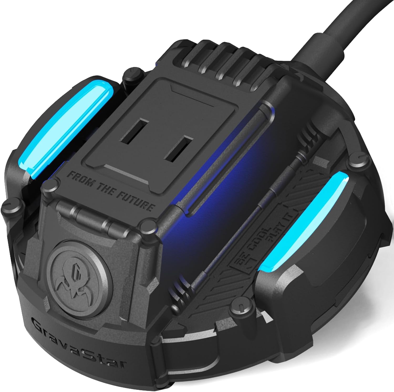 GravaStar Power Strip for Alpha65 65W Charger and Delta35 35W Charger, 5 ft Extension Cord Flat Plug Surge Protector, Indoor Desk Charging Station for Home Office Dorm