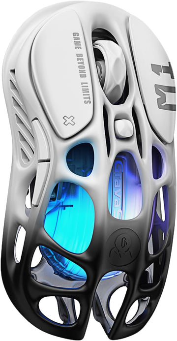 GravaStar Mercury M1 Pro Wireless Gaming Mouse – 26,000 DPI PAW3395DM Sensor - Magnesium Alloy - Wired / 2.4GHz / Bluetooth - 5 Programmable Buttons - Up to 200-Hour Battery - Gradient Black