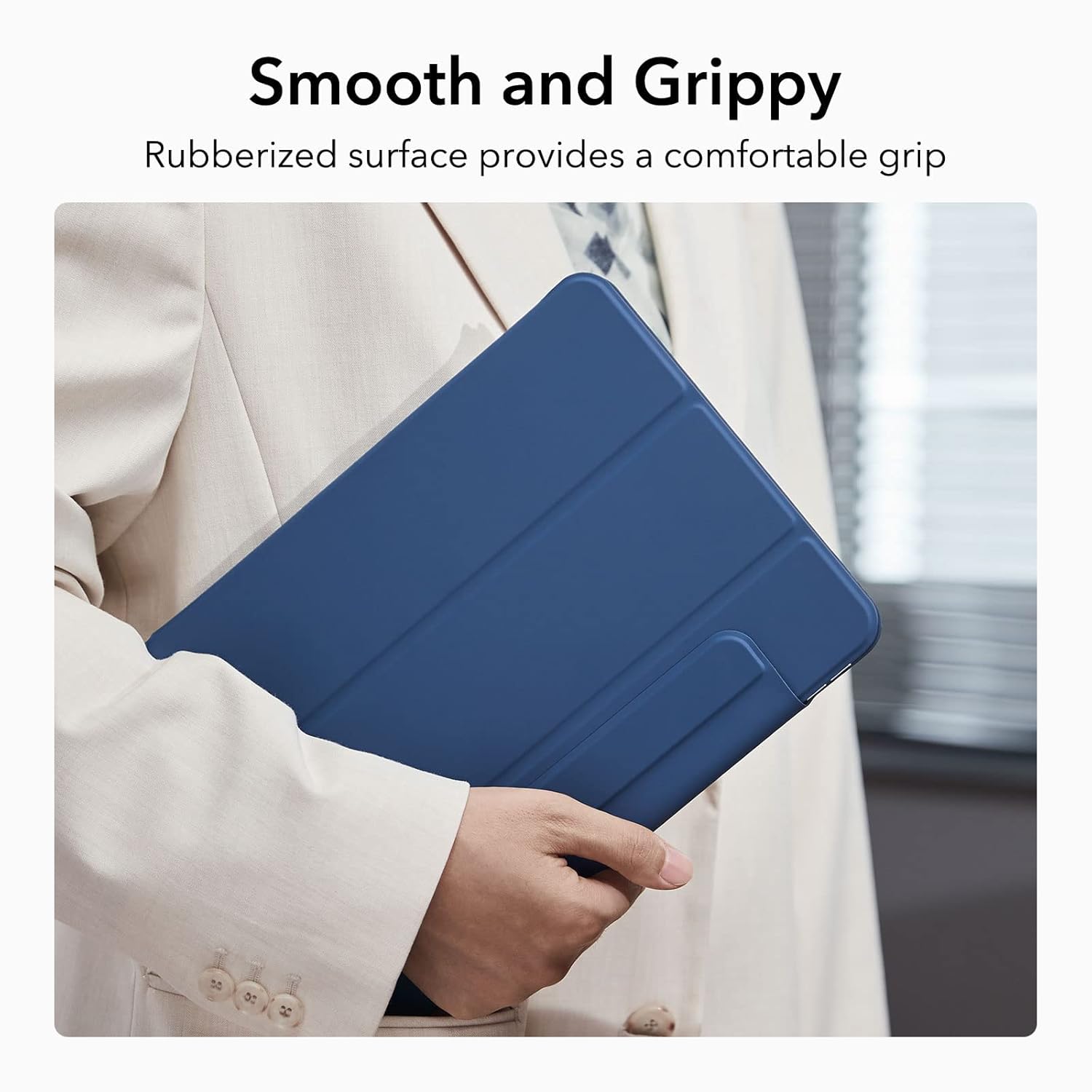 ESR for iPad Pro 11 inch Case (2022/2021/2020, 4th/3rd/2nd Generation), Convenient Magnetic Attachment, Two-Way Stand, Full Pencil 2 Support, Auto Sleep/Wake, Rebound Magnetic Case, Navy Blue